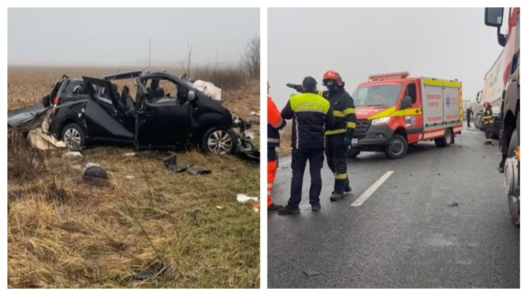 Accident rutier tragic în Timiș: șase victime, două persoane internate în spital
